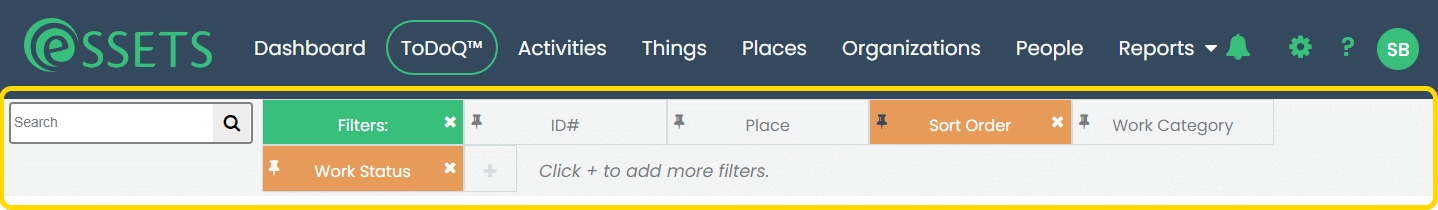 Support & Help - Filters - eSSETS