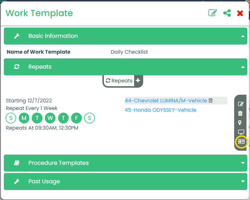 Work Template Add Assignees