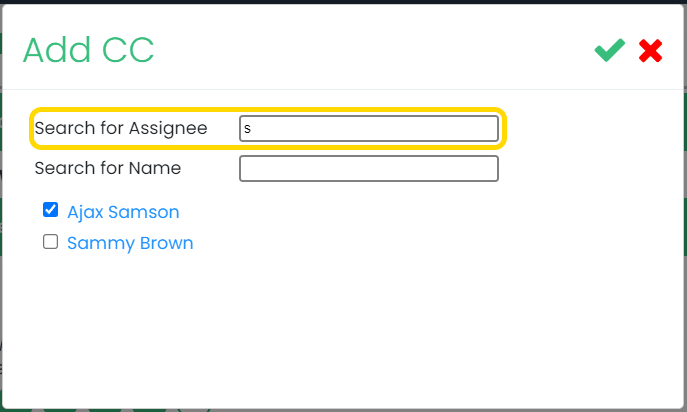 Work Template Assignee Selection