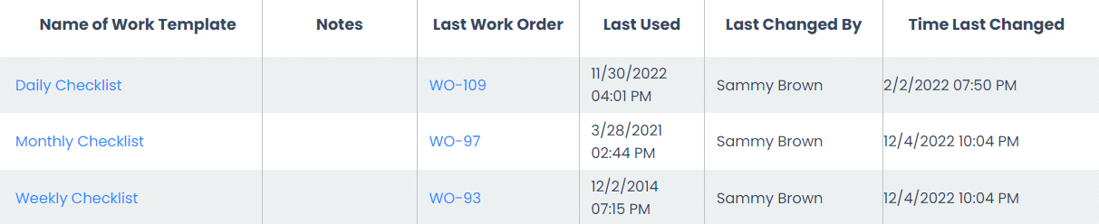 Support & Help - Settings Menu - Work Template Library - eSSETS